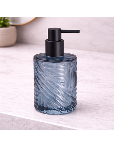 Distributeur De Savon En Verre Bleu Gedy Corinne