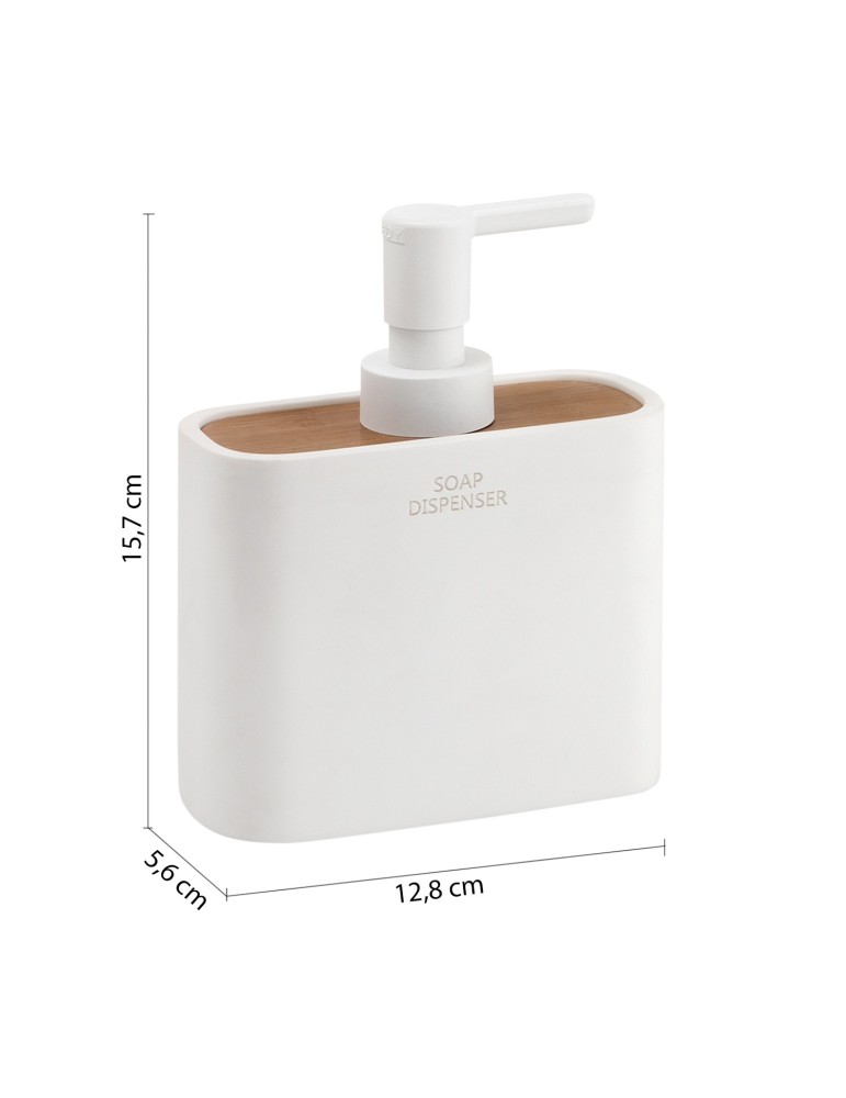 Gedy Porte-savon bambou blanc mat Ninfea | Megaclima.fr