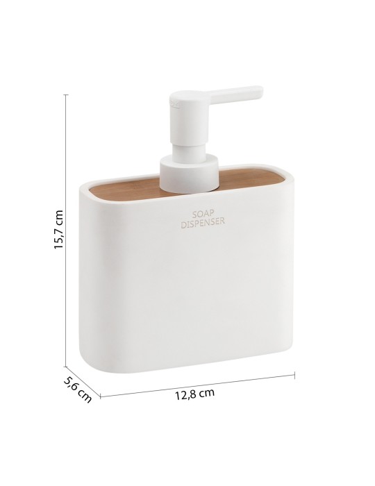 Gedy Porte-savon bambou blanc mat Ninfea | Megaclima.fr