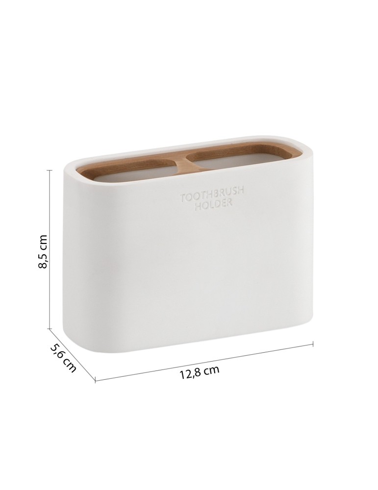 Gedy Porte-savon bambou blanc mat Ninfea | Megaclima.fr