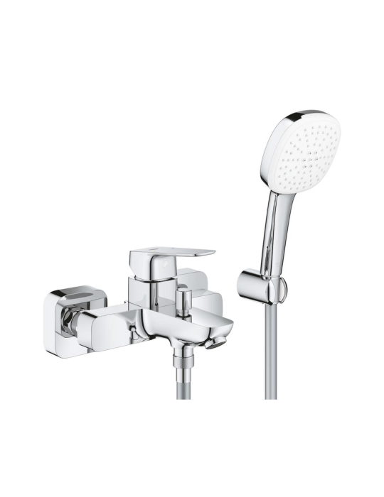 Grohe Cubeo Mitigeur Bain Douche avec Set Douche Chrome 1018140000 | Megaclima.fr
