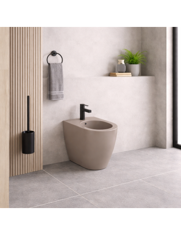 Azzurra Ceramica Bidet Sur Pied Collection Comoda 54 Cm Céramique Gris Tourterelle