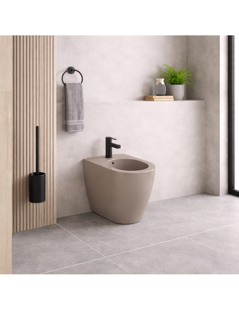 Azzurra Ceramica Bidet Sur Pied Collection Comoda 54 Cm Céramique Gris Tourterelle