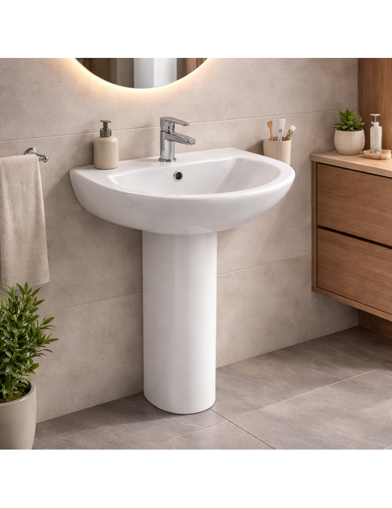 Lavabo Karla De Rak Ceramics 50 Cm Blanc