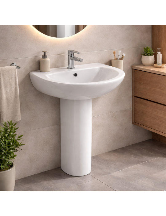 Lavabo Karla De Rak Ceramics 50 Cm Blanc