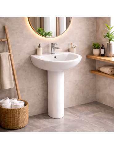 Lavabo Karla De Rak Ceramics 60 Cm Blanc