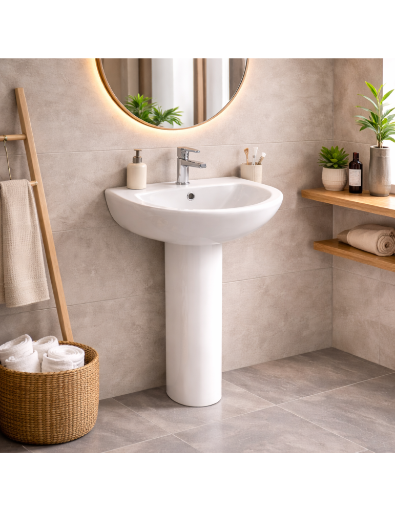 Lavabo Karla De Rak Ceramics 60 Cm Blanc