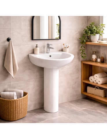 Lavabo Karla De Rak Ceramics 65 Cm Blanc