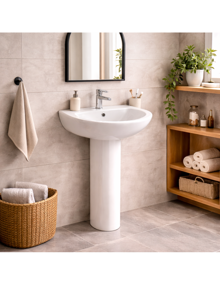 Lavabo Karla De Rak Ceramics 65 Cm Blanc