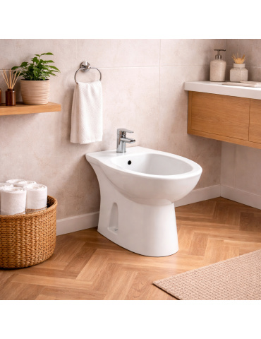 Bidet Sur Pied Rak Ceramics En Céramique Blanche 58 Cm