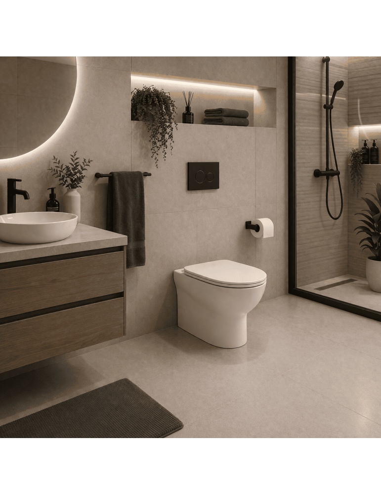 Toilettes Sur Pied Rak Ceramics Morning Blanches Avec Siège Inclus