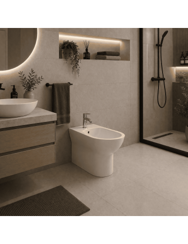 Bidet Sur Pied Rak Ceramics Morning À Un Seul Trou, Blanc