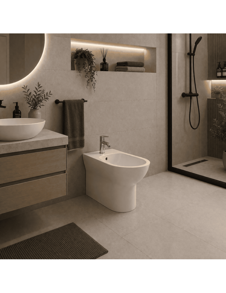 Bidet Sur Pied Rak Ceramics Morning À Un Seul Trou, Blanc