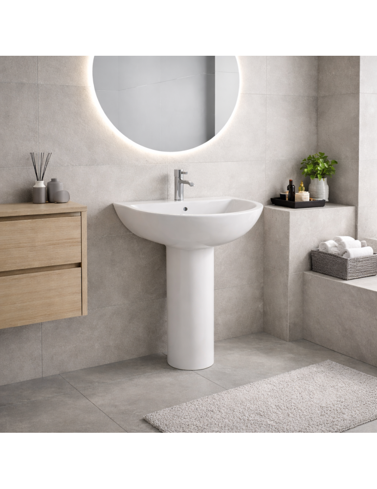 Lavabo Compact Rak Ceramics 50 Cm Blanc