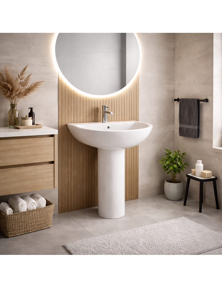 Lavabo Compact Rak Ceramics 55 Cm Blanc