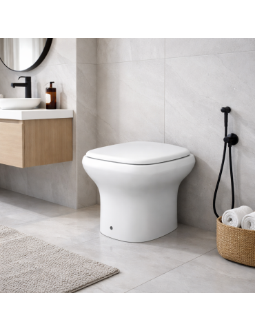 Toilettes Compactes Sur Pied Rak Ceramics Blanches Avec Siège Inclus
