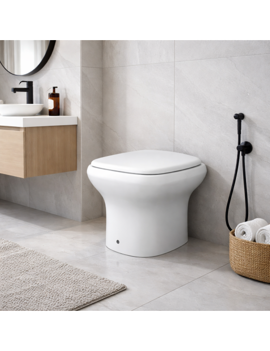 Toilettes Compactes Sur Pied Rak Ceramics Blanches Avec Siège Inclus