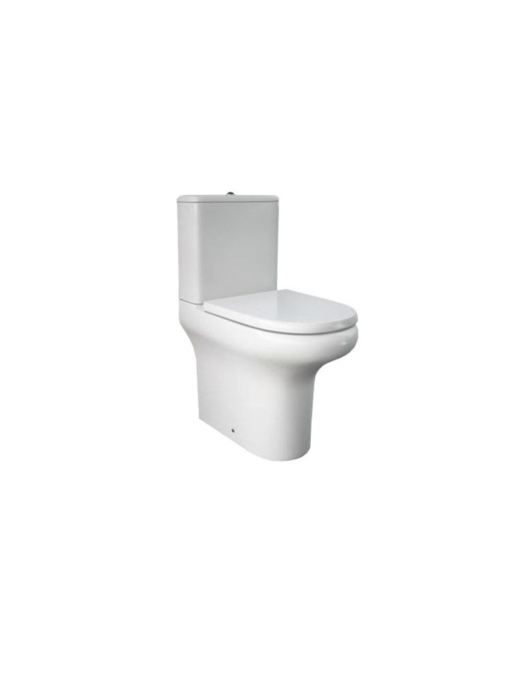 RAK Ceramics WC Monobloc Rimless Compact Blanc avec Abattant Inclus | Megaclima.fr
