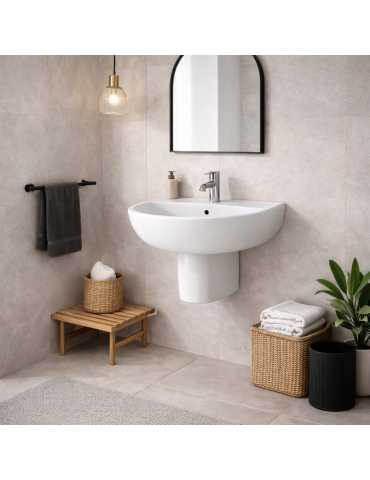 Lavabo Suspendu Rak Ceramics Compact Line 45 Cm Blanc