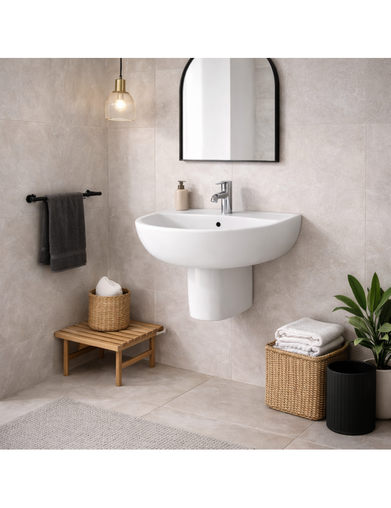 Lavabo Suspendu Rak Ceramics Compact Line 45 Cm Blanc