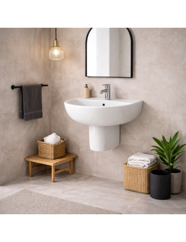 Lavabo Suspendu Rak Ceramics Compact Line 55 Cm Blanc