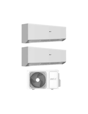 Hec by Haier Climatizzatore Dual Split Optima 9+9 BTU con 3H28WEAFRA Wi-Fi Inverter R-32 Classe A++