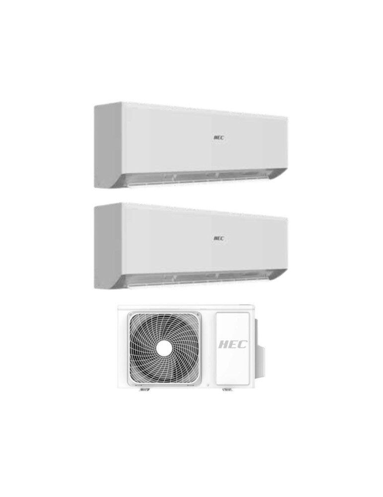 Hec by Haier Climatizzatore Dual Split Optima 9+18 BTU con 3H28WEAFRA Wi-Fi Inverter R-32 Classe A++