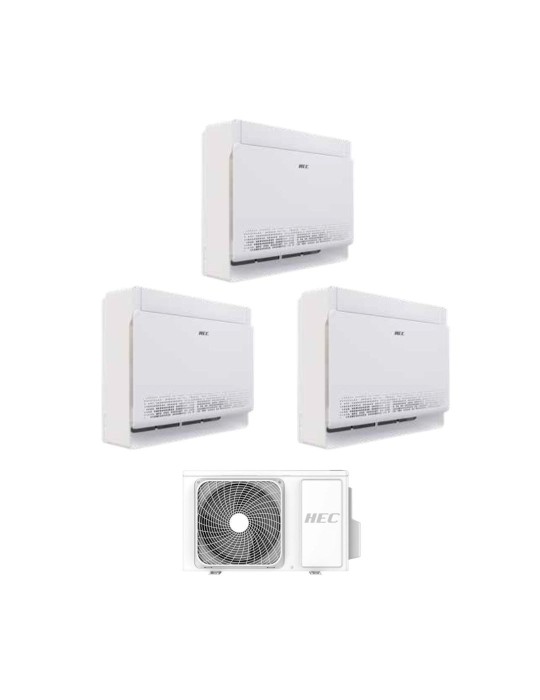 HEC by Haier Trial Split Console 12+12+12 BTU 3H28WEAFRA Inverter A++ | Megaclima.fr
