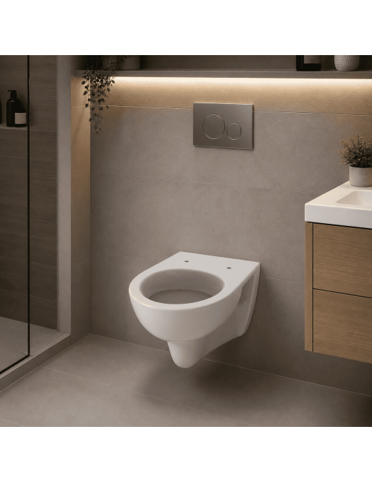 Geberit WC Suspendu Colibrì Blanc avec Abattant Inclus | Megaclima.fr