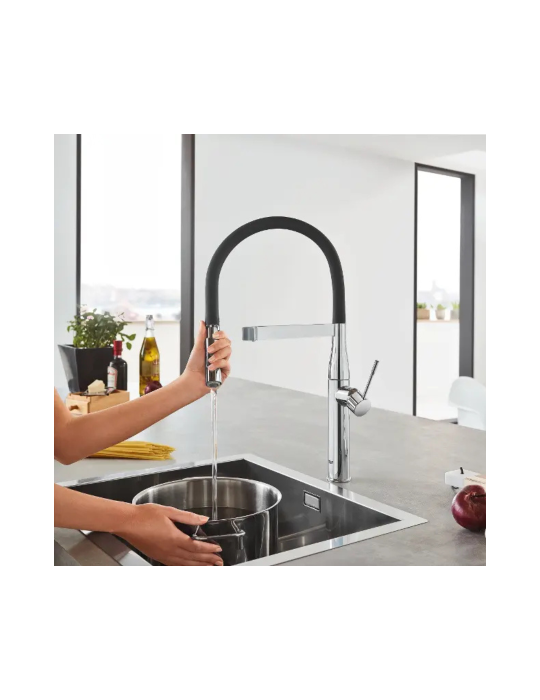 Grohe Essence Mitigeur Évier Bras Flexible Chromé 30503000 | Megaclima.fr