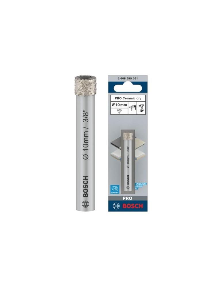 Visseuse Bosch Punta Pro Ceramic Dry Pour Perçage De Carreaux De Céramique 10x66 Mm