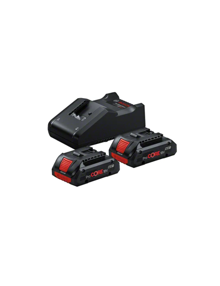 2 Batteries Bosch Procore18v 4,0 Ah + Chargeur Gal 18v-40