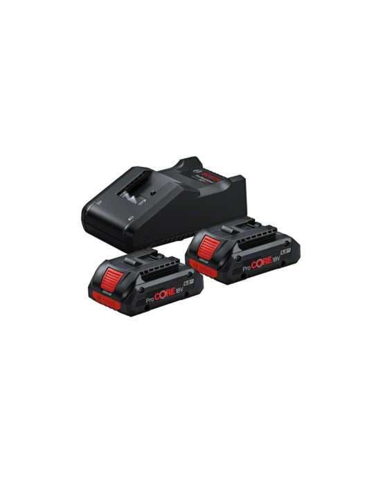 2 Batteries Bosch Procore18v 4,0 Ah + Chargeur Gal 18v-40
