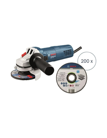 Meuleuse D'angle Gws 750 Avec 200 Disques À Tronçonner Pro 750 W 11 000 Tr/min Diamètre 115 Mm