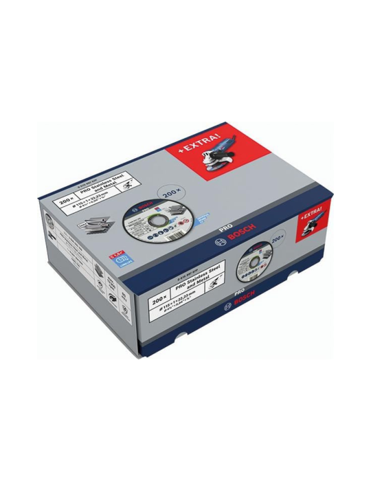 Bosch GWS 750 avec 200 Disques de Coupe Pro 115 mm | Megaclima.fr