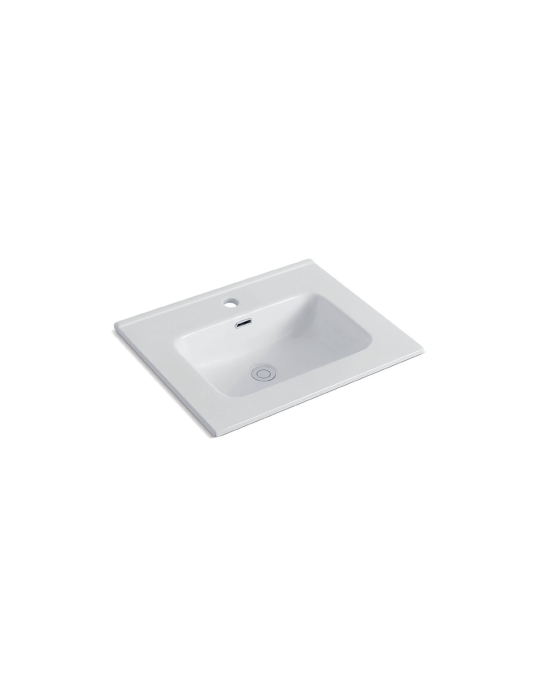 Oceano Lavabo Encastrable 61x46x18 Céramique Blanche | Megaclima.fr