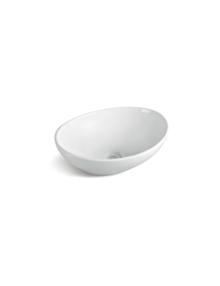 Oceano Lavabo Ovale à Poser 41x34 Céramique Blanche | Megaclima.fr