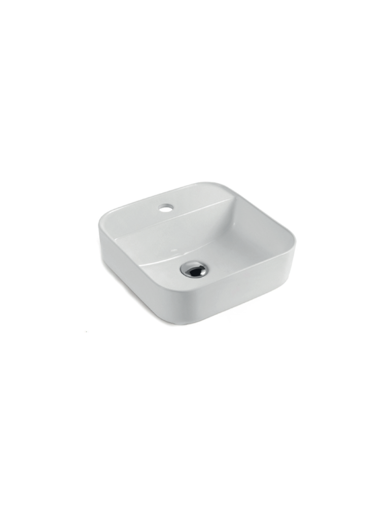 Oceano Lavabo Monotrou à Poser 50x40 Céramique Blanche | Megaclima.fr