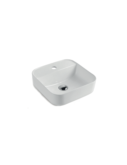 Oceano Lavabo Monotrou à Poser 50x40 Céramique Blanche | Megaclima.fr