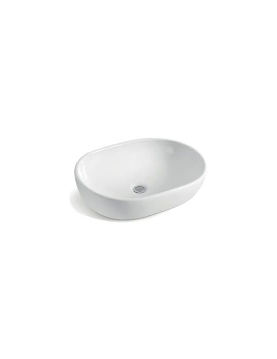 Oceano Lavabo Ovale à Poser 59,5x42 Céramique Blanche | Megaclima.fr