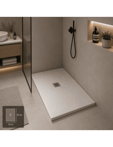 Oceano Receveur Douche Linea Even Mineralmarmo Blanc | Megaclima.fr