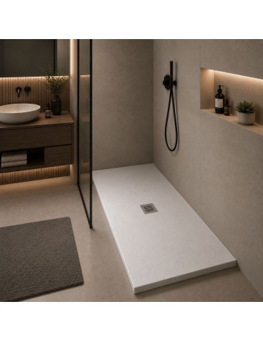 Oceano Receveur Douche Linea Even Mineralmarmo Blanc | Megaclima.fr