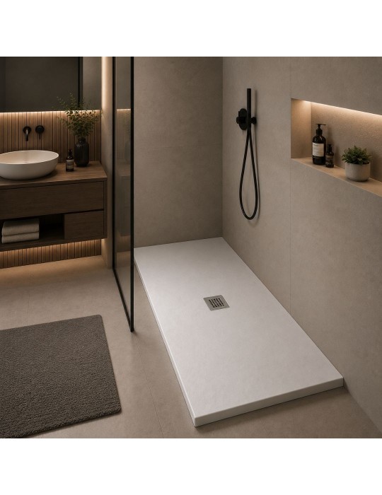 Oceano Receveur Douche Linea Even Mineralmarmo Blanc | Megaclima.fr