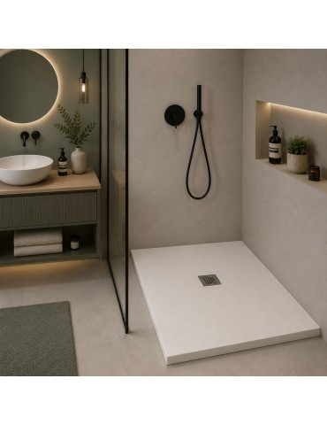 Oceano Receveur Douche Linea Even Mineralmarmo Blanc | Megaclima.fr