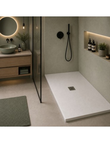 Oceano Receveur Douche Linea Even Mineralmarmo Blanc | Megaclima.fr