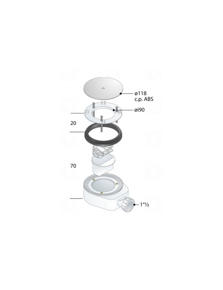 Oceano Bonde pour Receveur Douche Linea Even | Megaclima.fr