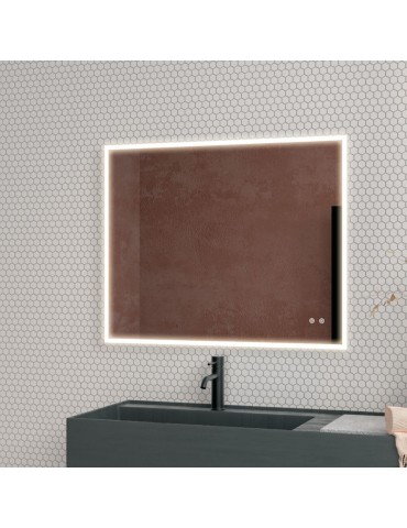 Miroir Rectangulaire Rétroéclairé Par LED Ocean 100x70 Cm Ip44 Ip65 - Rlt1070f