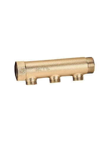 Caleffi Collecteur Isolé 1"1/2 à 3 Voies Entraxe 80 mm pour Chauffage et Réfrigération