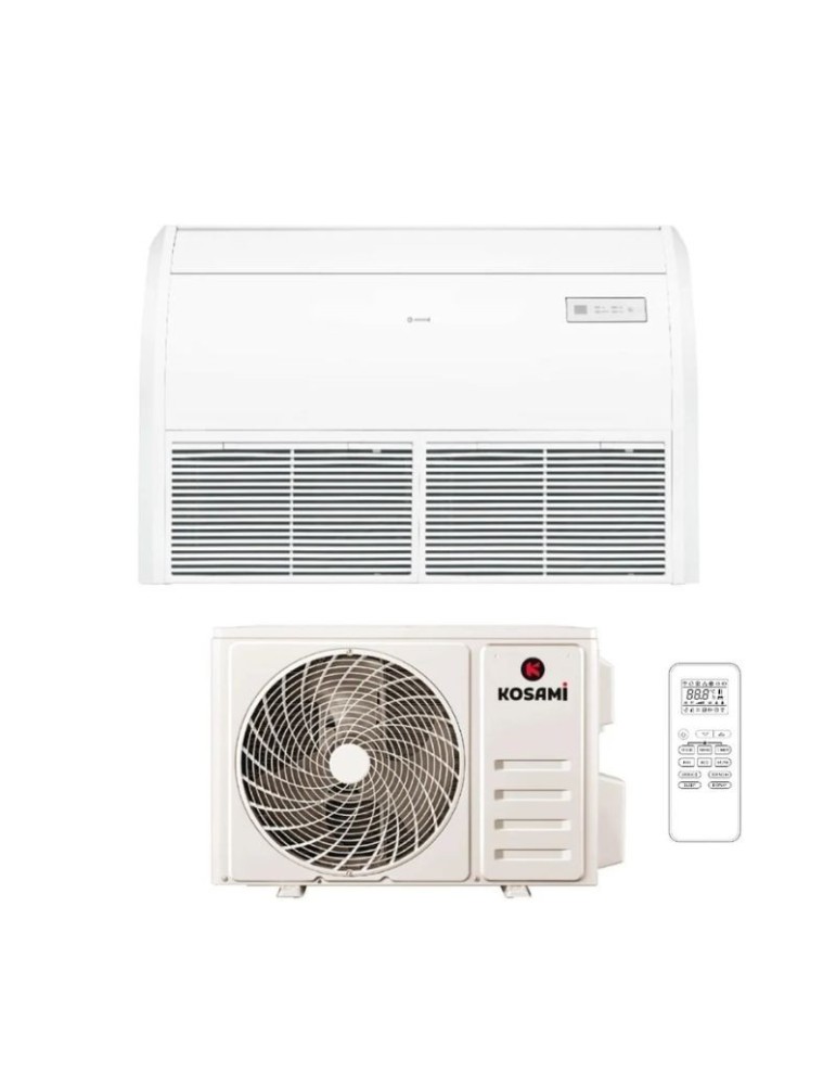Kosami Climatiseur Monosplit Plafonnier-Console UI + UE Inverter R32 24000 BTU WiFi avec Télécommande Incluse