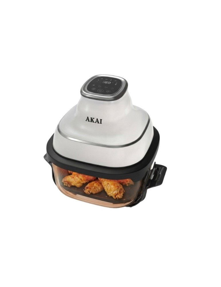 Akai AIR-GLASS/FRY-WH Friteuse à Air 4,2 Litres 1500W | Megaclima.fr